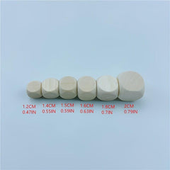 10pcs D6 6 Sided Blank Wood Dice For Party Family Printing Engraving DIY Games