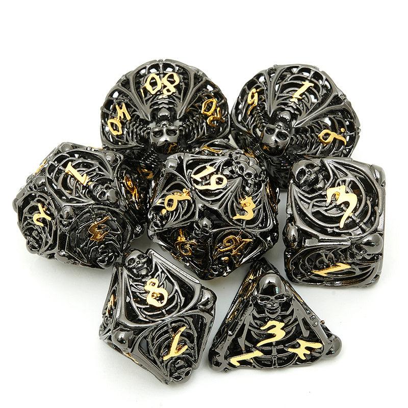 7pcs Copper Hollow Dice Set for COC Running Group TRPG