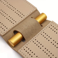 Portable Leather Cribbage Board Game Set - Travel Size