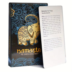 Namaste Stress Less Self Relaxation Decompression Card Female Game