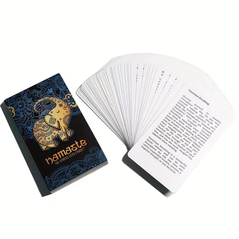 Namaste Stress Less Self Relaxation Decompression Card Female Game