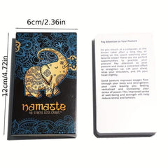 Namaste Stress Less Self Relaxation Decompression Card Female Game