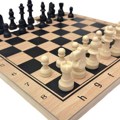 Wooden Chess Set 3 in 1 Folding Portable Educational Toys