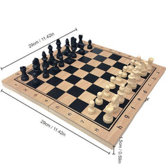 Wooden Chess Set 3 in 1 Folding Portable Educational Toys
