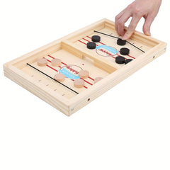 Wooden Desktop Hockey Game - Fun 2-in-1 Board Game for Kids