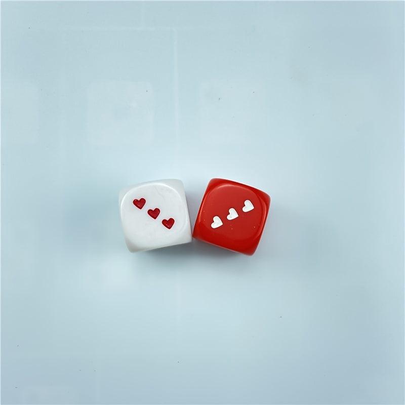 25mm Heart Shaped Dice for Home Parties & RPG Board Games