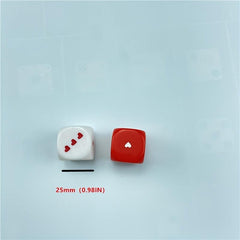 25mm Heart Shaped Dice for Home Parties & RPG Board Games