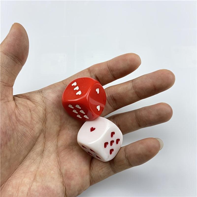 25mm Heart Shaped Dice for Home Parties & RPG Board Games