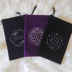 Velvet Moon Phase Goddess Dice Bag Tarots Storage Bag