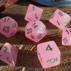 Champagne Starry Sky RPG Dice Set for Party
