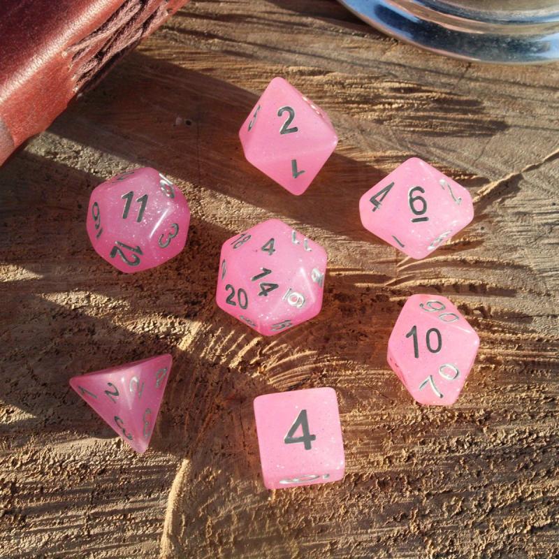 Champagne Starry Sky RPG Dice Set for Party