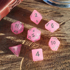 Champagne Starry Sky RPG Dice Set for Party