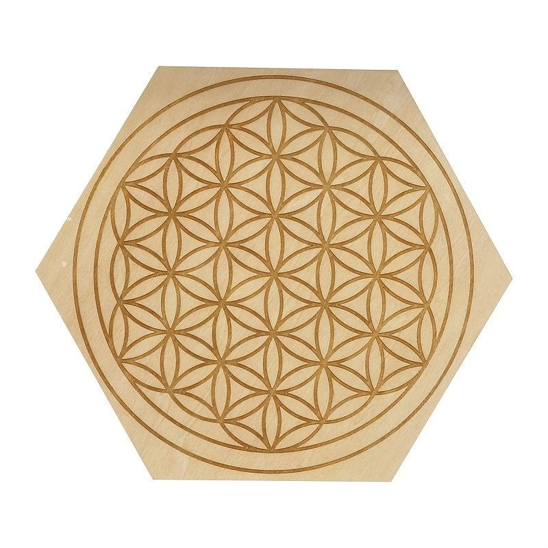 Hexagon Wooden Pendulum Board for Divination & Home Decor