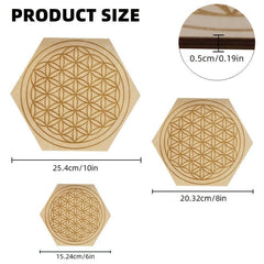 Hexagon Wooden Pendulum Board for Divination & Home Decor