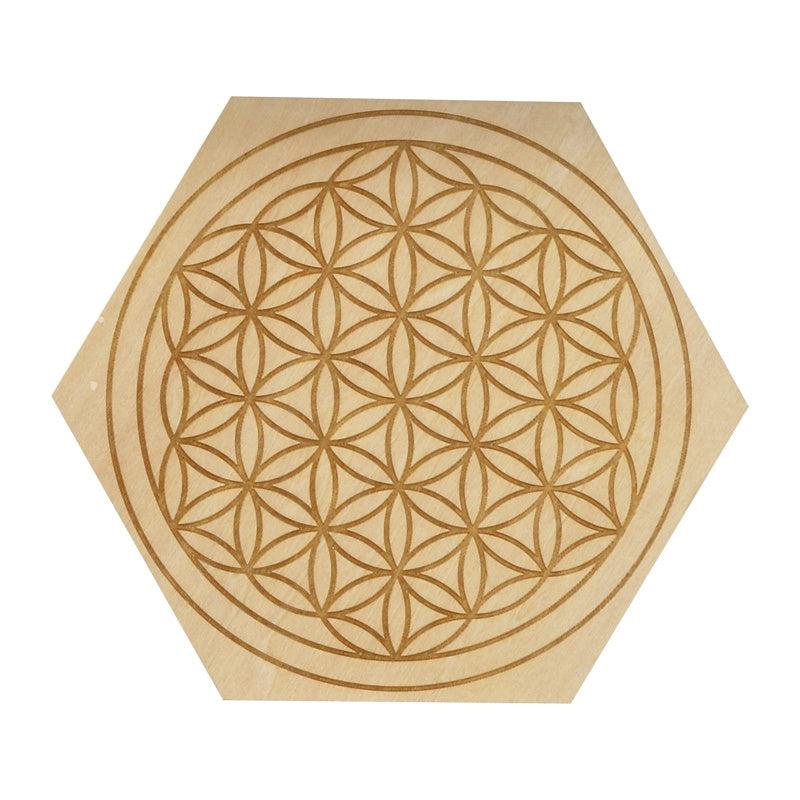 Hexagon Wooden Pendulum Board for Divination & Home Decor