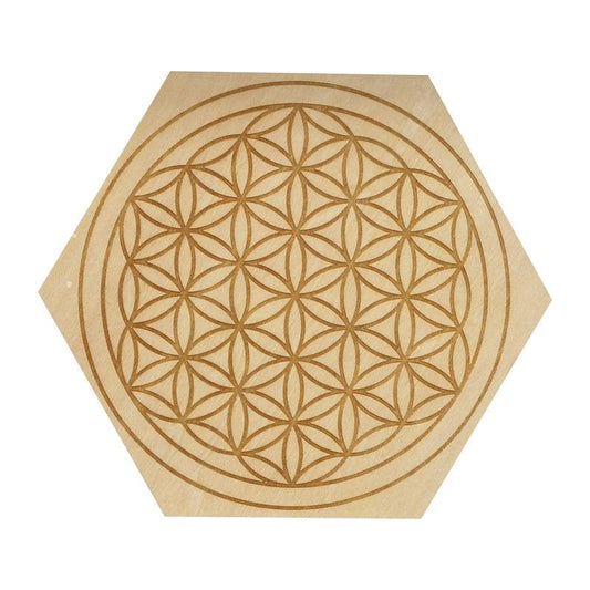 Hexagon Wooden Pendulum Board for Divination & Home Decor