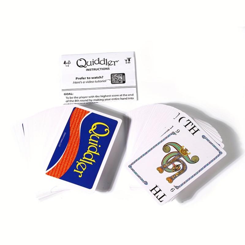 Quiddler Card Game - Family Game Nights Fun - Make Short Words to Win