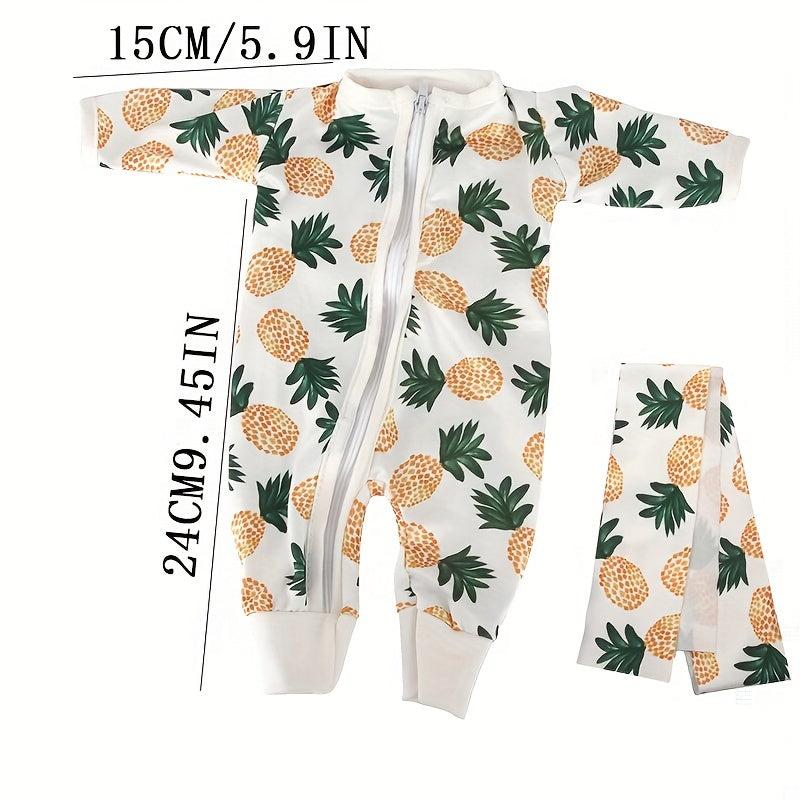 2pcs Doll Pineapple Pajamas and Headband Set for 43 Dolls