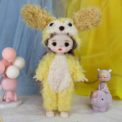 6 Inch Baby Dolls For Girls Long Hair Silicone Vinyl Full Body