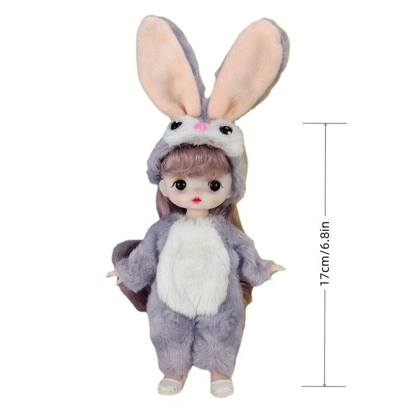 6 Inch Baby Dolls For Girls Long Hair Silicone Vinyl Full Body
