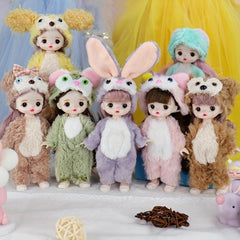 6 Inch Baby Dolls For Girls Long Hair Silicone Vinyl Full Body