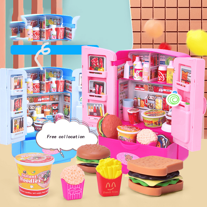 Mini Refrigerator Toy for Pretend Play