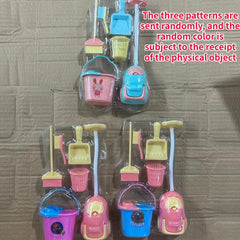 Mini Doll House Cleaning Set - Educational Puzzle for Kids