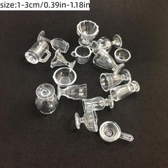 17pcs DIY Dollhouse Mini Cup Home Scene Ice Cream Sundaes