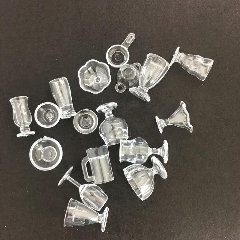 17pcs DIY Dollhouse Mini Cup Home Scene Ice Cream Sundaes