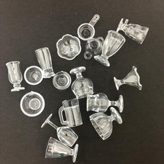 17pcs DIY Dollhouse Mini Cup Home Scene Ice Cream Sundaes