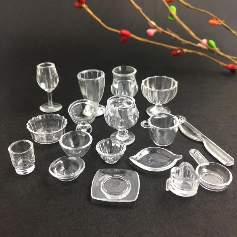 17pcs DIY Dollhouse Mini Cup Home Scene Ice Cream Sundaes