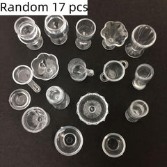 17pcs DIY Dollhouse Mini Cup Home Scene Ice Cream Sundaes