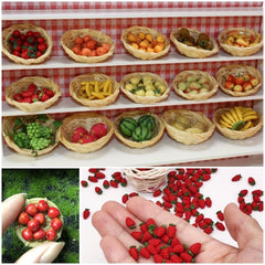 10Pcs Clay Vegetables & Fruits for 1:12 Dollhouse Scenes DIY