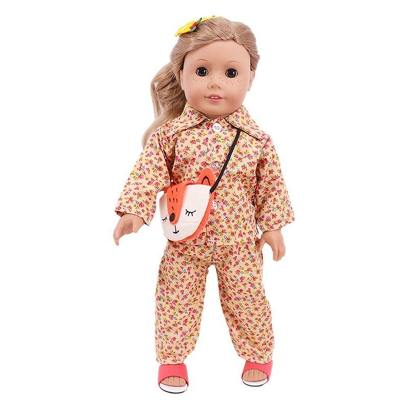 Long Sleeve Shirt And Pants Set For 18in Girl Dolls