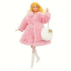 11 Inch Pink Doll Clothes Long Sweater Autumn Winter Style