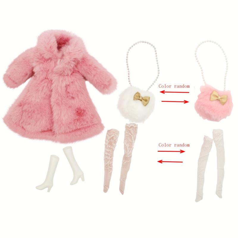 11 Inch Pink Doll Clothes Long Sweater Autumn Winter Style