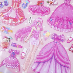 Dress Up Sticker Books Set 3D Stickers Puffy Stickers for Kids Random Pattern