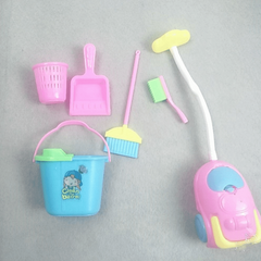 Princess Dollhouse Cleaning Kit 9pcs Mini Doll Accessories