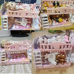 Doll Toy Accessories Double Princess Bed