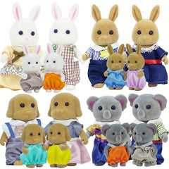 Kids Animal Family Dollhouse Furniture Set