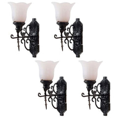 4pcs Dollhouse Mini Wall Lights for Elegant Decor