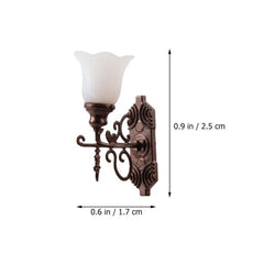 4pcs Dollhouse Mini Wall Lights for Elegant Decor