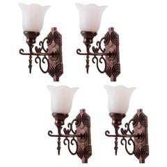 4pcs Dollhouse Mini Wall Lights for Elegant Decor