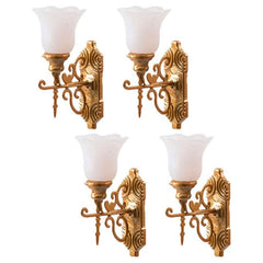 4pcs Dollhouse Mini Wall Lights for Elegant Decor