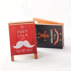 Mini Retro Cafe Signboard Wooden Chalkboard 1:12 Dollhouse Halloween Decor