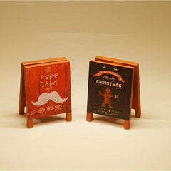 Mini Retro Cafe Signboard Wooden Chalkboard 1:12 Dollhouse Halloween Decor