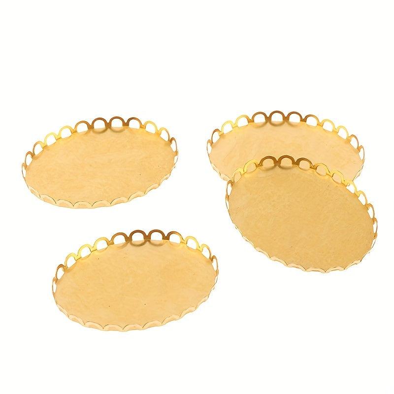 Dollhouse Mini Metal Small Tray Micro Food Play 1 12 Scene Toy Model