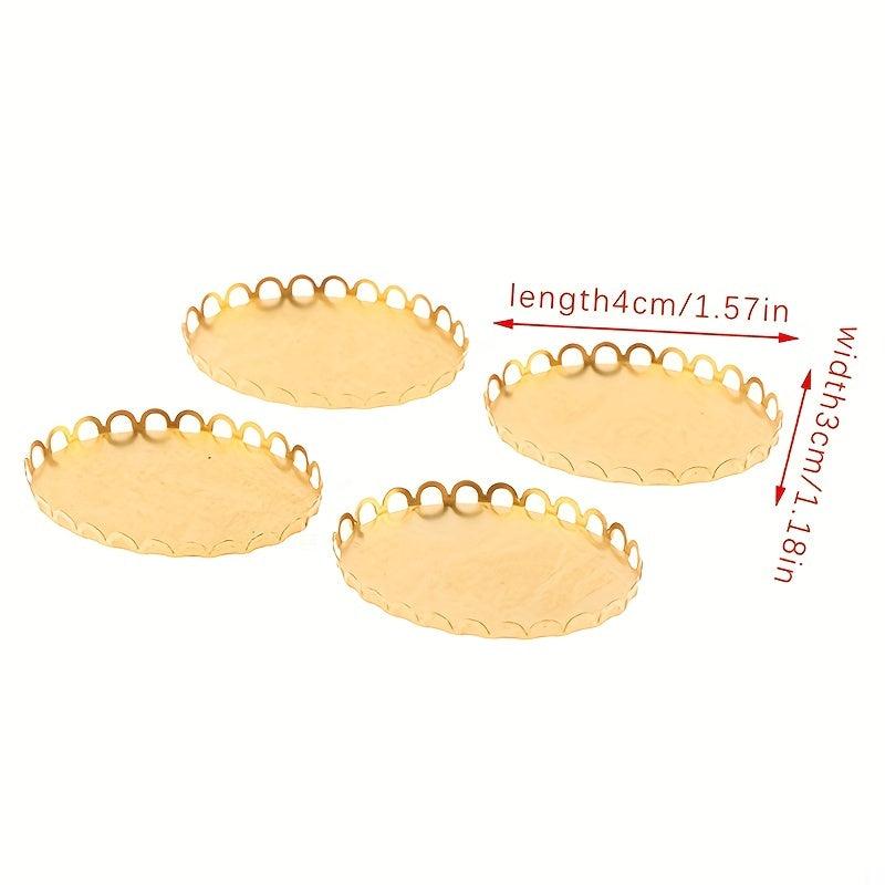 Dollhouse Mini Metal Small Tray Micro Food Play 1 12 Scene Toy Model