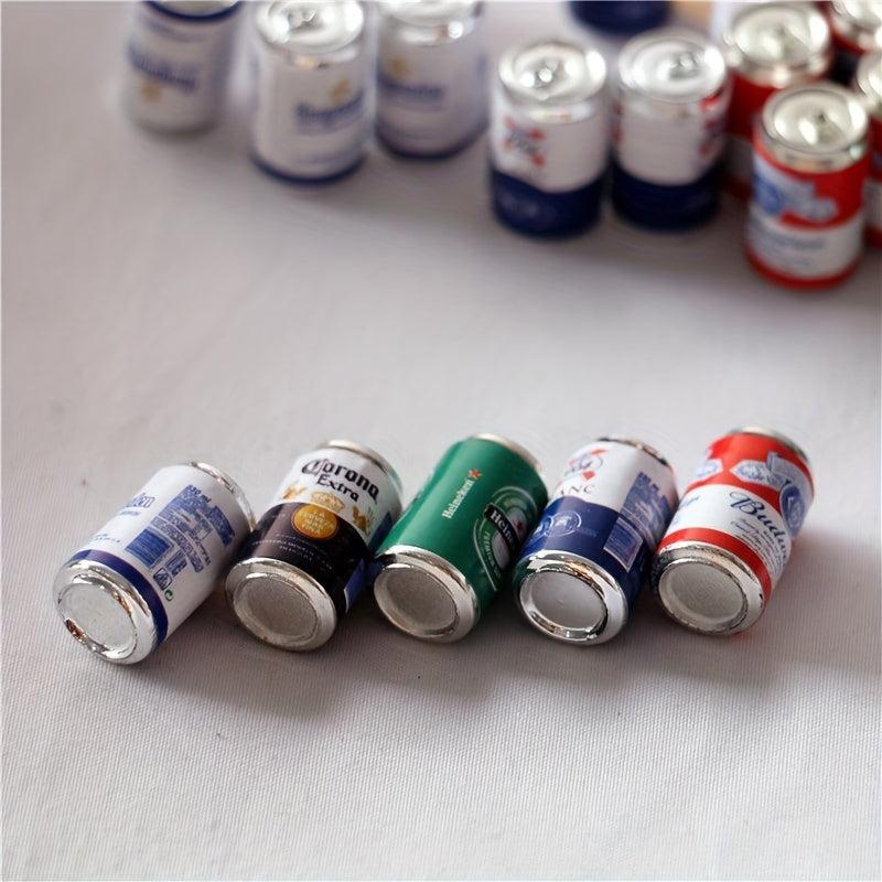 5pcs 1:12 Dollhouse Mini Soda Beer Can Easy Pull Can DIY Food