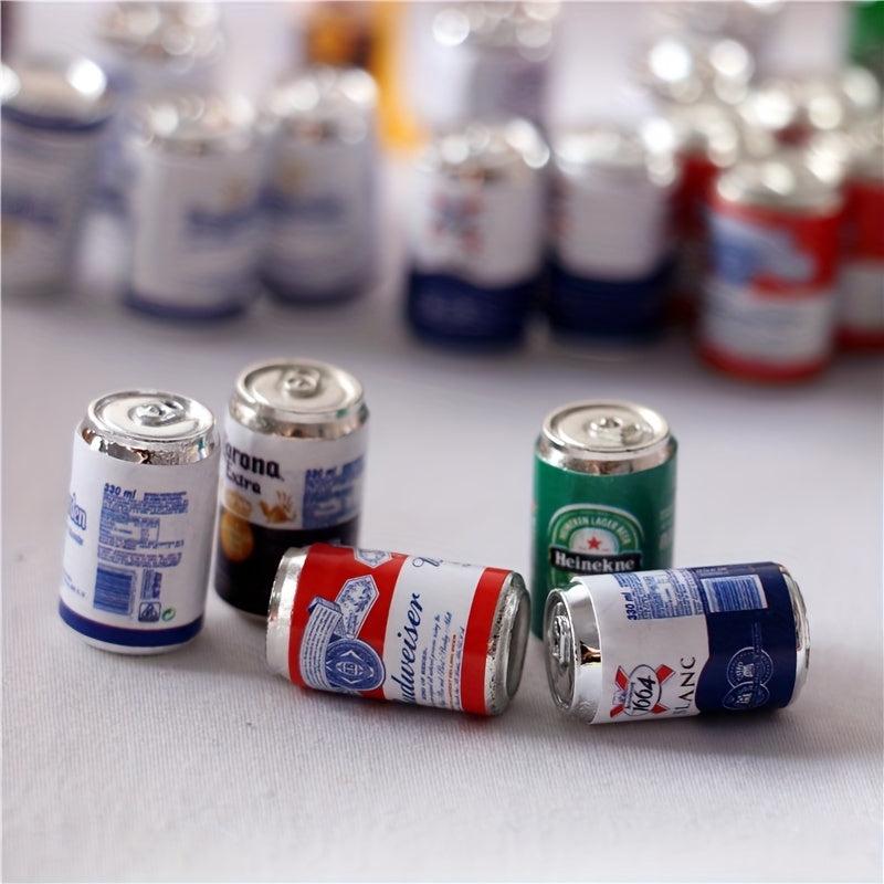 5pcs 1:12 Dollhouse Mini Soda Beer Can Easy Pull Can DIY Food